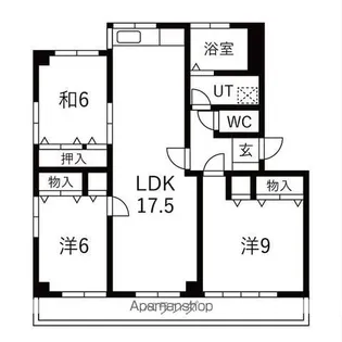 パークウエスト貴船【3階】の間取り