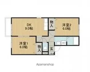 エスポワールY【1階】の間取り