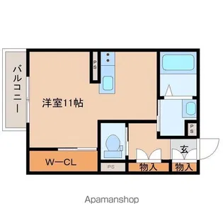 (仮)渡橋シャーメゾン【2階】の間取り