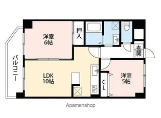 クレスト南町【2階】の間取り
