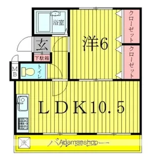 ガーデンフィール東台【4階】の間取り