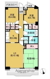 3LDKの間取り画像