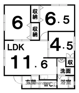 コーポ藤【101号室】の間取り