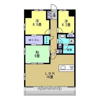 エコロジー千葉みなとレジデンス【7階】の間取り