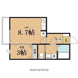 プレシエル【1階】の間取り