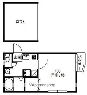 Kハウス友泉【1階】の間取り