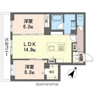 ベルクルーⅢ【302号室】の間取り