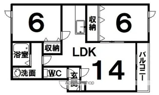 エクステリアⅢ【201号室】の間取り