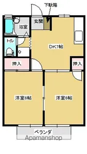 コーポ成田3号棟【2階】の間取り