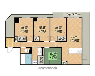 パデシオン大津レイクビュー【4階】の間取り
