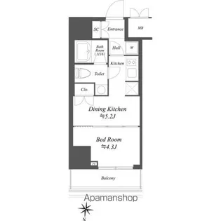 AIFLAT文京本駒込【3階】の間取り