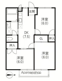 ベルツリーⅠ【1階】の間取り