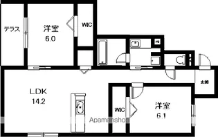 クレストリア【1階】の間取り