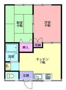グリーンパーク花【103号室】の間取り
