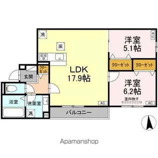 LACASA 天龍川町【1階】の間取り