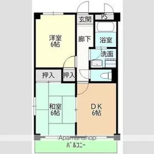 ハピネス光【305号室】の間取り