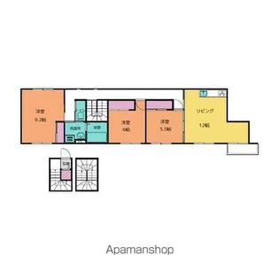 アンソレイユ原町【3階】の間取り