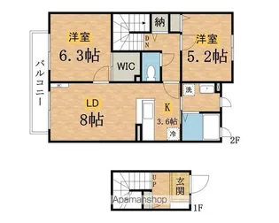 ヴェルドミール【2階】の間取り