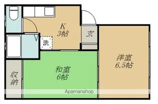 七曲ハイツⅡ【1階】の間取り