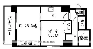 レフィナード【601号室】の間取り