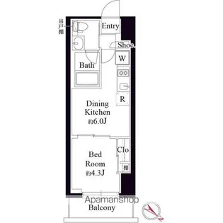 グランパセオ銀座築地【10階】の間取り
