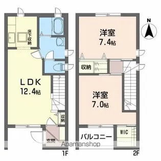 イーストテラス【1階】の間取り
