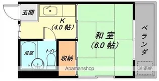 西大津コーポ【201号室】の間取り