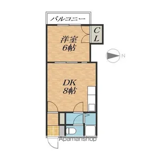 コーポラスY&K【4階】の間取り
