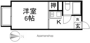 サンハイツ七瀬【1階】の間取り