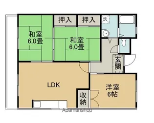 とみたハイツ【1階】の間取り