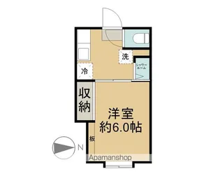 カルチェラタン・アパートメント【208号室】の間取り