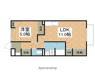 エルミナフラット近江八幡Ⅱ【206号室】の間取り