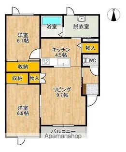 TOWN AK 08【301号室】の間取り