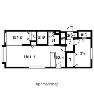 ALPHA RESIDENCE 円山北2条(アルファレジデンス円山北2条)【5階】の間取り