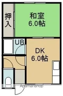中谷内アパート【203号室】の間取り