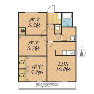 ドルシスⅡ【1階】の間取り