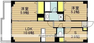 ライオンズマンション武蔵浦和【2階】の間取り