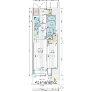 エステムコート名古屋葵(アオイ)【508号室】の間取り