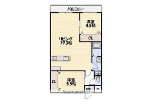 総建みどりハイム【8階】の間取り