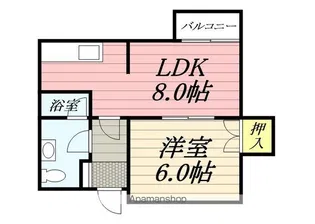 ベルヴィコート麻生【407号室】の間取り