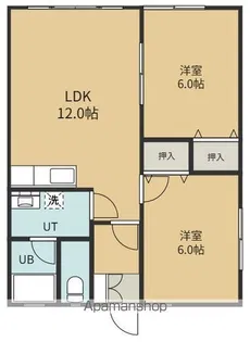 メゾンパティオ的場【205号室】の間取り