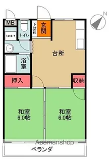 イーストテラス【304号室】の間取り