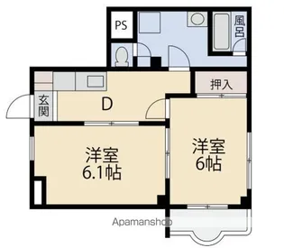 北赤羽マンション【102号室】の間取り