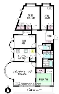 東京都世田谷区代田4丁目【マンション】の間取り
