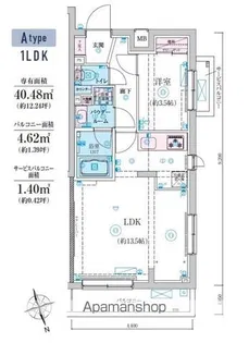 リヴシティ北馬込【2階】の間取り