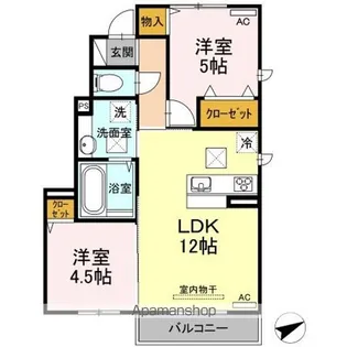 アイン ベアー【1階】の間取り