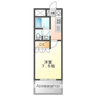 エスト クレール【1階】の間取り