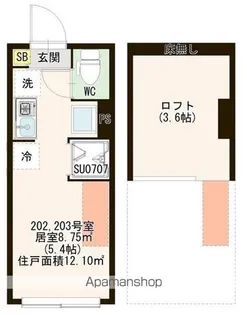 琴苑テラスときわ台【2階】の間取り