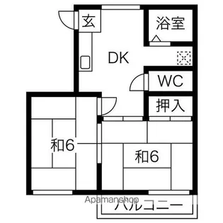 タウニーU【202号室】の間取り
