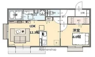 エスポワールタカムラⅡ【1階】の間取り